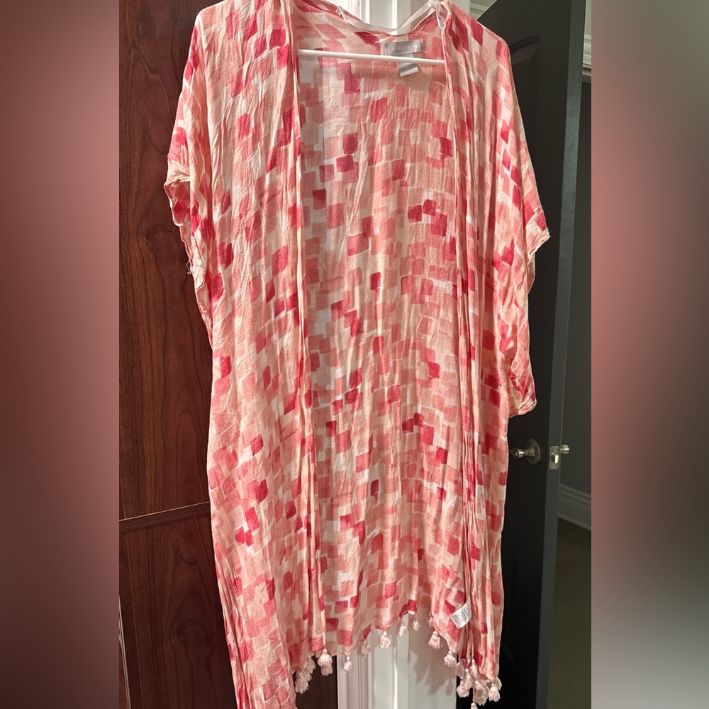Nordstrom Pink Geometric Duster